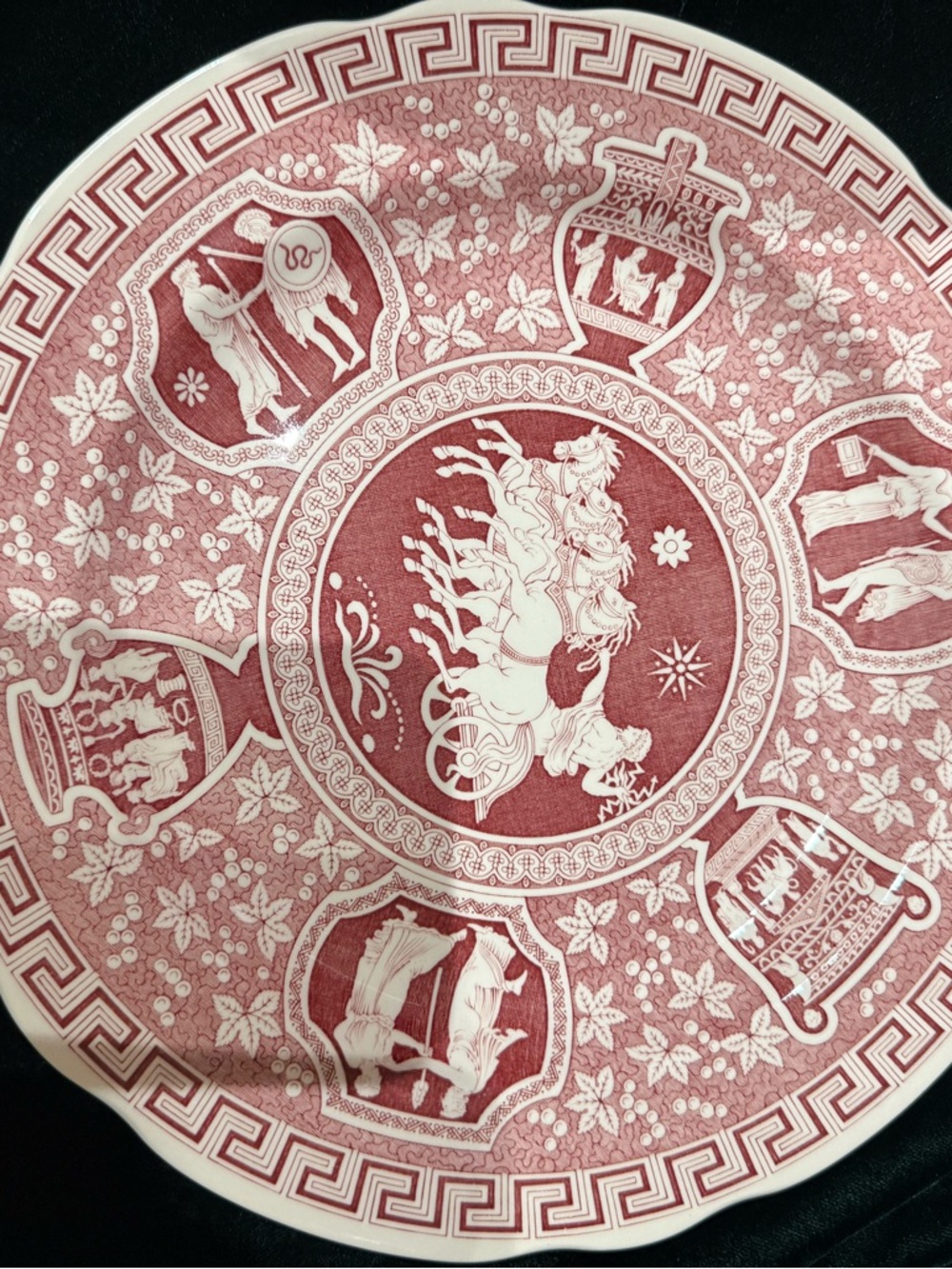 Art plate 12”, stunning, Greek scene with chariot and gods, beautiful